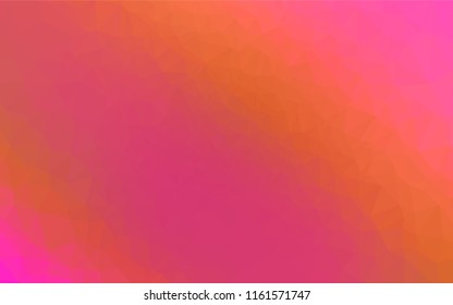 Light Pink, Yellow vector hexagon mosaic template. A vague abstract illustration with gradient. The textured pattern can be used for background.