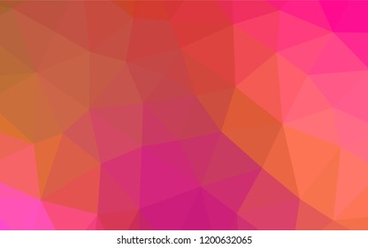 Light Pink, Yellow vector hexagon mosaic texture. Colorful illustration in abstract style with gradient. A completely new design for your business.