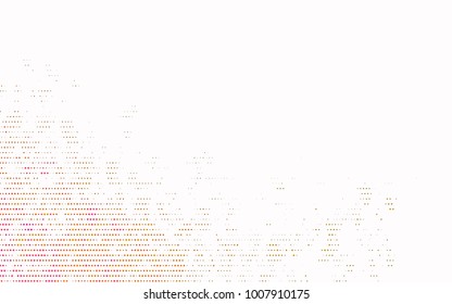 Light Pink, Yellow vector illustration which consist of circles. Dotted gradient design for your business. Creative geometric background in halftone style with colored spots.