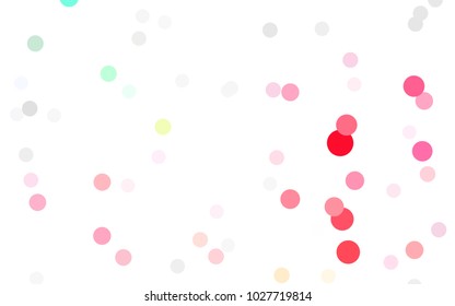 Light Pink, Yellow vector illustration which consist of circles. Dotted gradient design for your business. Creative geometric background in halftone style with colored spots.