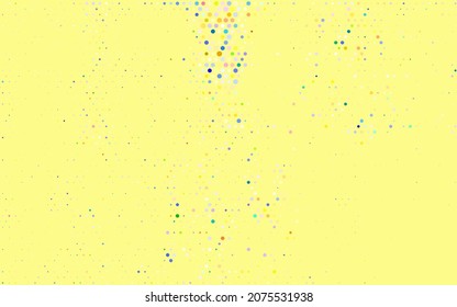 Light Pink, Yellow vector Illustration with set of shining colorful abstract circles. Blurred decorative design in abstract style with bubbles. Simple design for your web site.