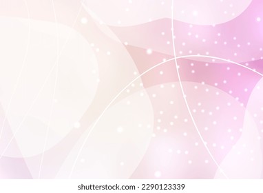 Vector amarillo y rosa claro Ilustración con un conjunto de círculos abstractos coloridos y brillantes, líneas. Burbujas borrosas sobre fondo abstracto con gradiente colorido. Base de los folletos