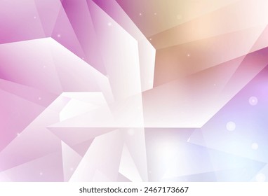 Light Pink, Yellow vector Illustration with set of shining colorful abstract circles. Glitter abstract illustration with blurred drops of rain. Wallpaper for a cell phone.