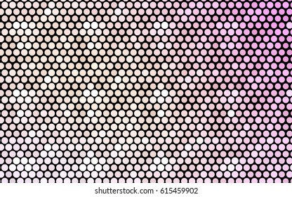 Light Pink, Yellow vector illustration which consist of circles. Dotted gradient design for your business. Creative geometric background in halftone style with colored spots.