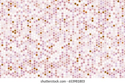 Light Pink, Yellow vector illustration which consist of circles. Dotted gradient design for your business. Creative geometric background in halftone style with colored spots.