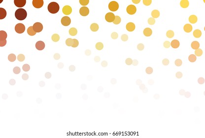 Light Pink, Yellow vector illustration which consist of circles. Dotted gradient design for your business. Creative geometric background in halftone style with colored spots.