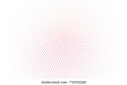 Light Pink, Yellow vector illustration which consist of circles. Dotted gradient design for your business. Creative geometric background in halftone style with colored spots.