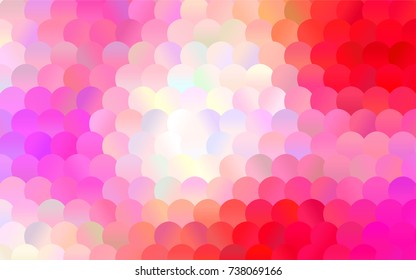 Light Pink, Yellow vector illustration which consist of circles. Dotted gradient design for your business. Creative geometric background in halftone style with colored spots.