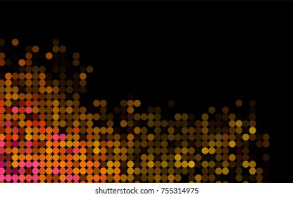Light Pink, Yellow vector illustration which consist of circles. Dotted gradient design for your business. Creative geometric background in halftone style with colored spots.