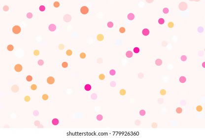 Light Pink, Yellow vector illustration which consist of circles. Dotted gradient design for your business. Creative geometric background in halftone style with colored spots.