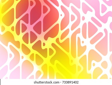 Light Pink, Yellow vector indian curved pattern. Doodles on blurred abstract background with gradient. The doodle design can be used for your web site.