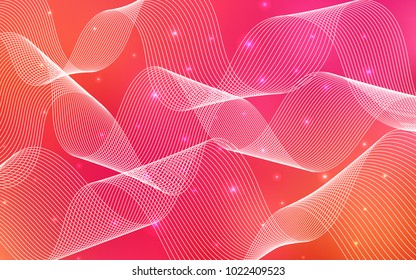 Light Pink, Yellow vector layout with festival confetti. Beautiful colored illustration with ribbon in celebration style. The pattern can be used for birthday gifts, congratulations.