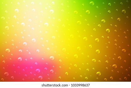 Light Pink, Yellow vector layout with circle shapes. Beautiful colored illustration with blurred circles in nature style. Completely new template for your brand book.