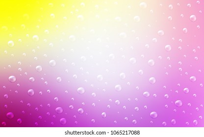 Light Pink, Yellow vector layout with circle shapes. Blurred bubbles on abstract background with colorful gradient. Beautiful design for your business natural advert.
