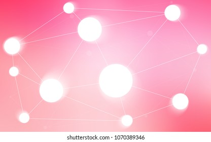 Light Pink, Yellow vector layout with circles, lines. Illustration with set of colorful abstract circles and lines. Pattern can be used for beautiful websites.