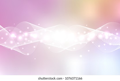 Light Pink, Yellow vector layout with festival confetti. Glitter abstract illustration with colorful confetti, ribbons. The pattern can be used for new year ad, booklets.