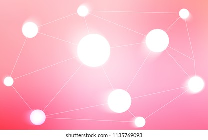 Light Pink, Yellow vector layout with circles, lines. Colorful illustration with circles and lines in futuristic style. Beautiful design for your business advert.