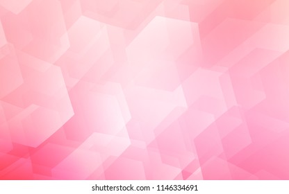 Light Pink, Yellow vector layout with hexagonal shapes. Illustration with set of colorful hexagons. Pattern for texture of wallpapers.