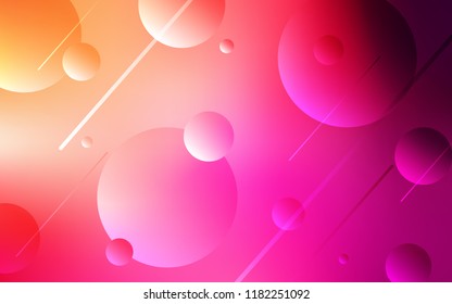 Light Pink, Yellow vector layout with circle shapes. Illustration with set of shining colorful abstract circles. Pattern can be used for beautiful websites.