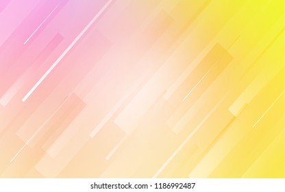 Light Pink, Yellow vector layout with flat lines. Decorative shining illustration with lines on abstract template. Best design for your ad, poster, banner.