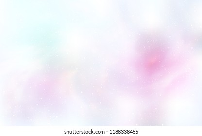 Light Pink, Yellow vector layout with cosmic stars. Space stars on blurred abstract background with gradient. Smart design for your business advert.
