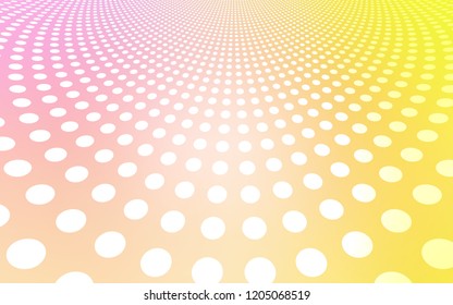 Light Pink, Yellow vector layout with circle shapes. Illustration with set of shining colorful abstract circles. Pattern can be used for beautiful websites.