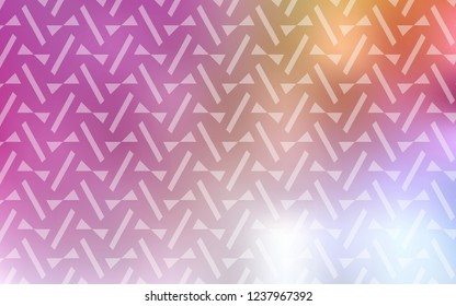 Light Pink, Yellow vector layout with lines, triangles. Illustration with set of colorful triangles, lines. Pattern for commercials.