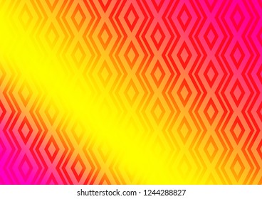 Light Pink, Yellow vector layout with lines, rectangle. Modern geometric abstract illustration with lines, squares. Smart design for your business advert.