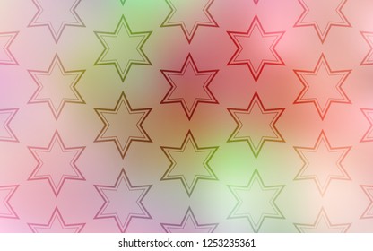 Light Pink, Yellow vector layout with bright stars. Shining colored illustration with stars. Pattern for new year ad, booklets.