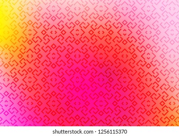 Light Pink, Yellow vector layout with flat lines. Shining colored illustration with narrow lines. Backdrop for TV commercials.