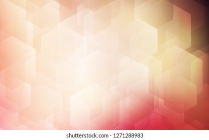 Light Pink, Yellow vector layout with hexagonal shapes. White background with colorful hexagons. Pattern for texture of wallpapers.