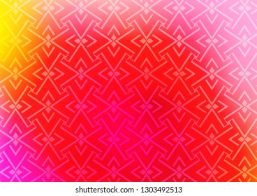 Light Pink, Yellow vector layout with flat lines. Shining illustration with lines on abstract template. Best design for your ad, poster, banner.