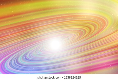 Light Pink, Yellow vector layout with cosmic stars. Shining colored illustration with bright astronomical stars. Pattern for astronomy websites.