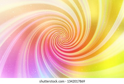 Light Pink, Yellow vector layout with cosmic stars. Modern abstract illustration with Big Dipper stars. Template for cosmic backgrounds.