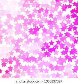 Light Pink, Yellow vector layout with bright stars. Colorful illustration with abstract gradient stars. Pattern for new year ad, booklets.