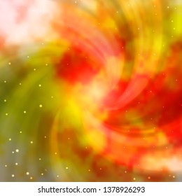 Light Pink, Yellow vector layout with bright stars. Decorative illustration with stars on abstract template. Pattern for new year ad, booklets.