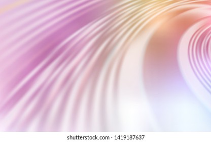 Light Pink, Yellow vector layout with bent lines. Colorful geometric sample with gradient lines.  Pattern for your business design.