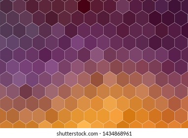 Light Pink, Yellow vector layout with hexagonal shapes. Glitter abstract illustration in hexagonal style. Pattern for landing pages.