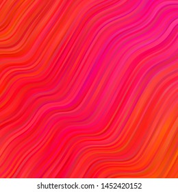 Light Pink, Yellow vector layout with curves. Colorful geometric sample with gradient curves.  Smart design for your promotions.