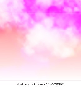 Light Pink, Yellow vector layout with cloudscape. Colorful illustration with abstract gradient clouds. Pattern for your booklets, leaflets.