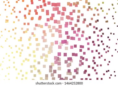 Light Pink, Yellow vector layout with lines, rectangles. Rectangles on abstract background with colorful gradient. Pattern can be used for websites.