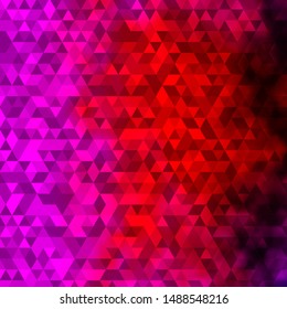 Light Pink, Yellow vector layout with lines, triangles. Decorative design in abstract style with triangles. Template for wallpapers.