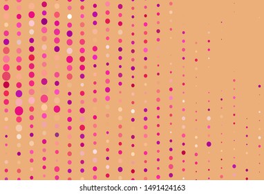 Light Pink, Yellow vector layout with circle shapes. Abstract illustration with colored bubbles in nature style. Pattern for textures of wallpapers.