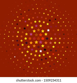 Light Pink, Yellow vector layout with bright stars. Shining colorful illustration with small and big stars. Pattern for new year ad, booklets.