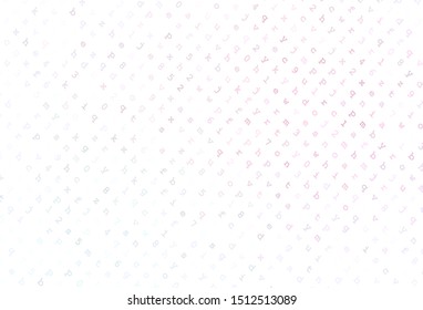 Light Pink, Yellow vector layout with latin alphabet. Blurred design in simple style with signs of alphabet. Best design for a college poster, banner.