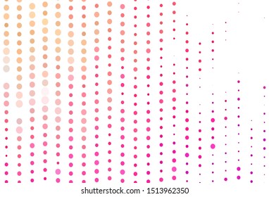 Light Pink, Yellow vector layout with circle shapes. Abstract illustration with colored bubbles in nature style. Pattern for textures of wallpapers.