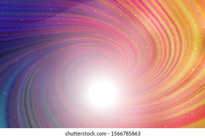 Light Pink, Yellow vector layout with cosmic stars. Space stars on blurred abstract background with gradient. Pattern for futuristic ad, booklets.