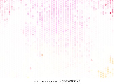 Light Pink, Yellow vector layout with circle shapes. Blurred decorative design in abstract style with bubbles. Pattern for textures of wallpapers.