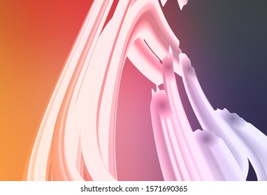 Light Pink, Yellow vector layout with curved lines. Colorful abstract illustration with gradient lines. A new texture for your  ad, booklets, leaflets.