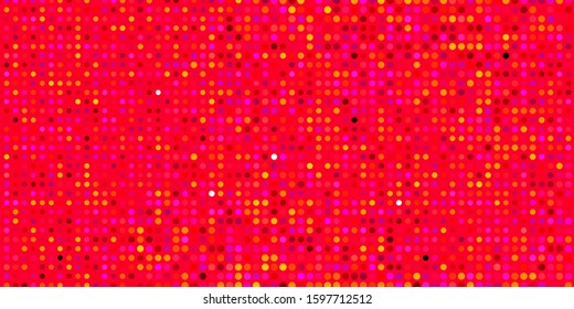 Light Pink, Yellow vector layout with circles. Illustration with set of shining colorful abstract spheres. Design for your commercials.